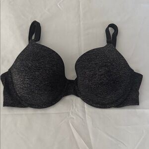 Victoria's Secret Uplift Semi Demi Heathered Black/Charcoal Underwire Bra